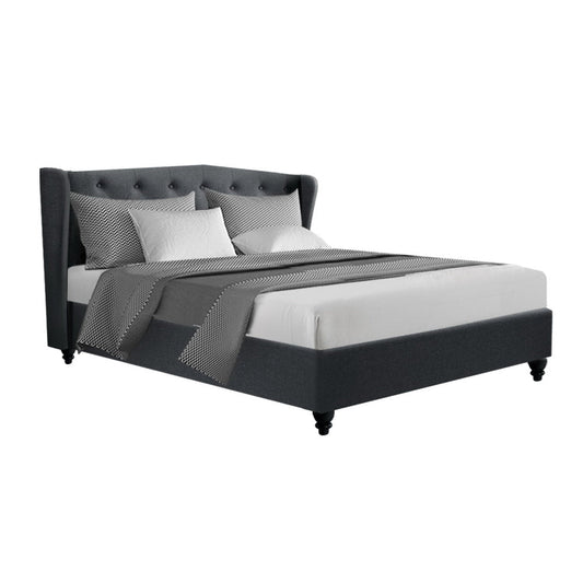 Artiss Bed Frame Queen Size Charcoal PIER - Cosy Abode