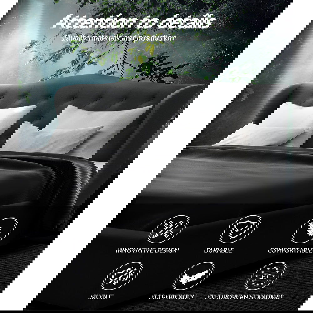 Artiss Bed Frame Queen Size Charcoal PIER - Cosy Abode