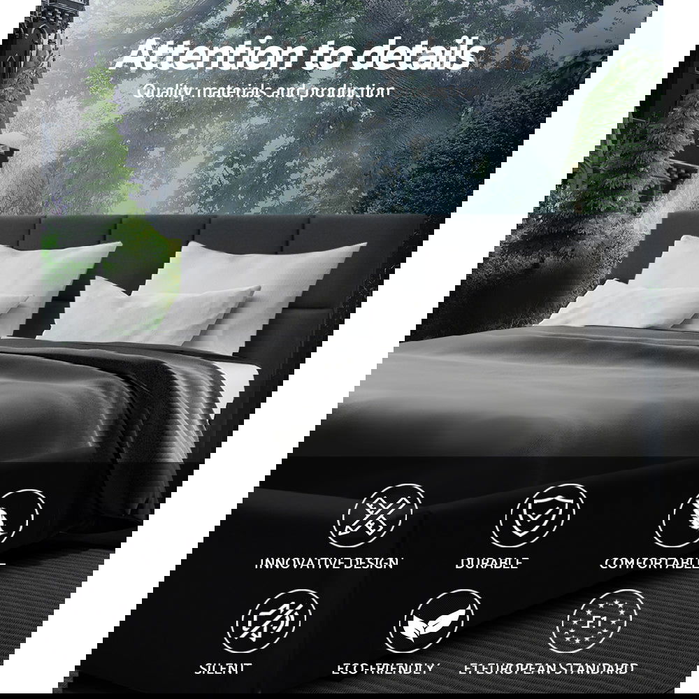 Artiss Bed Frame Queen Size Charcoal TINO - Cosy Abode