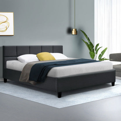 Artiss Bed Frame Queen Size Charcoal TINO - Cosy Abode