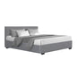 Artiss Bed Frame Queen Size Gas Lift Grey NINO - Cosy Abode