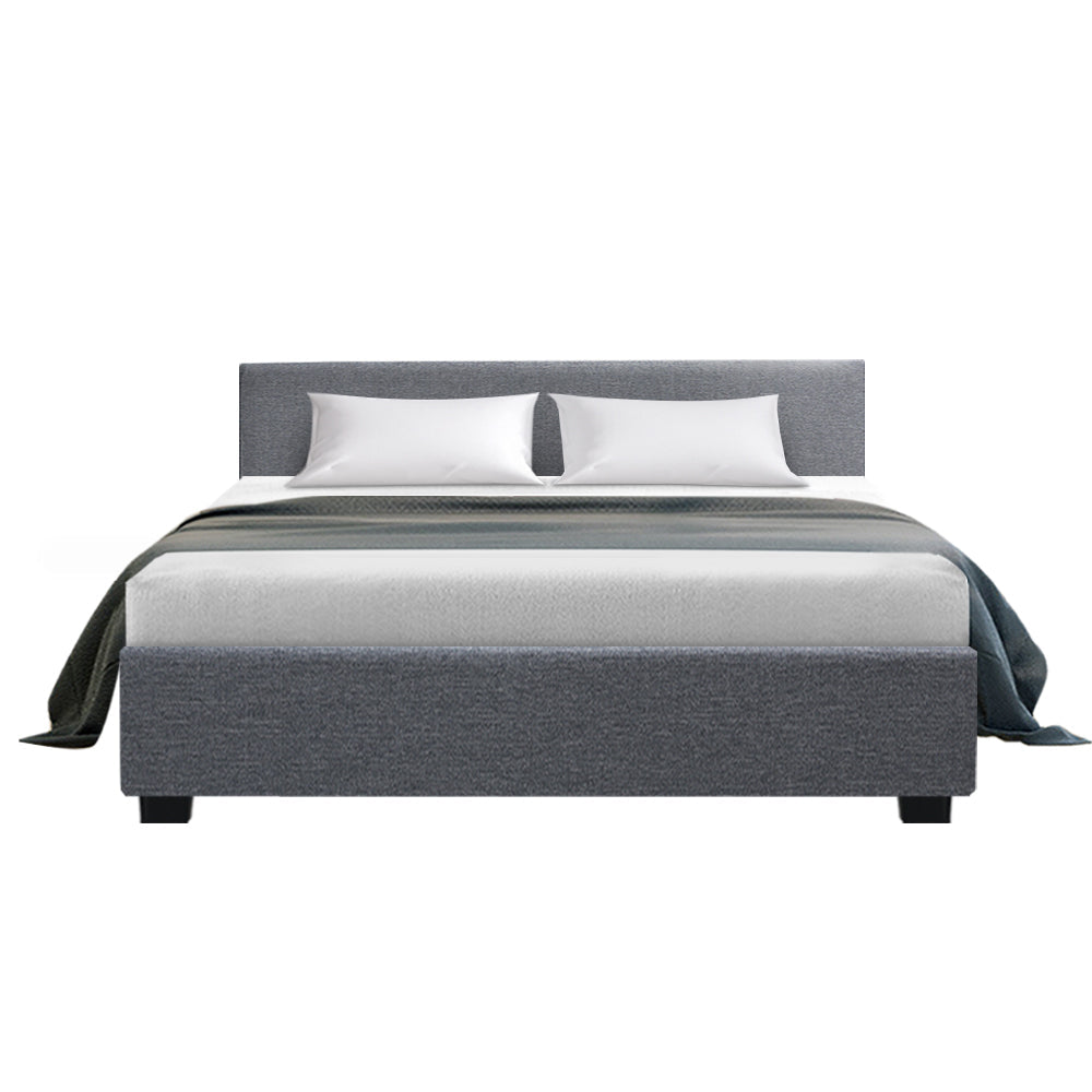 Artiss Bed Frame Queen Size Gas Lift Grey NINO - Cosy Abode