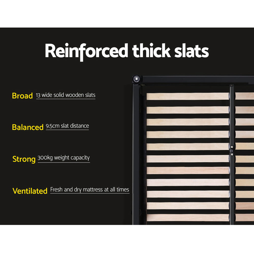 Artiss Bed Frame Queen Size Gas Lift Grey NINO - Cosy Abode