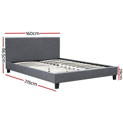 Artiss Bed Frame Queen Size Grey NEO - Cosy Abode