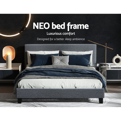 Artiss Bed Frame Queen Size Grey NEO - Cosy Abode