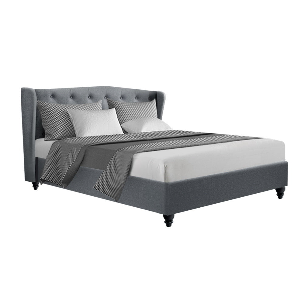 Artiss Bed Frame Queen Size Grey PIER - Cosy Abode