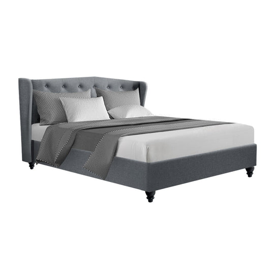 Artiss Bed Frame Queen Size Grey PIER - Cosy Abode