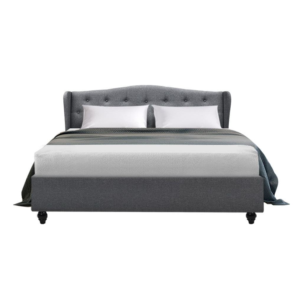 Artiss Bed Frame Queen Size Grey PIER - Cosy Abode