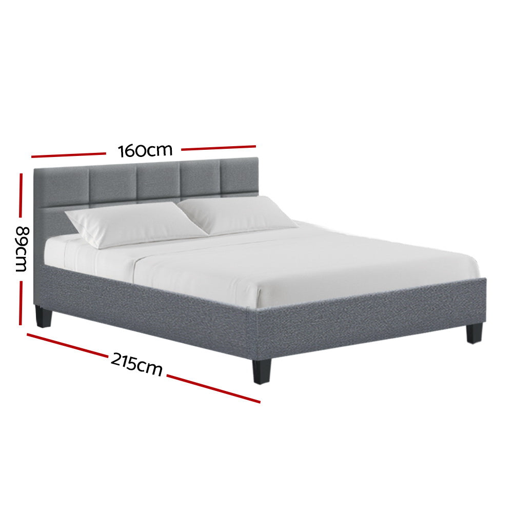 Artiss Bed Frame Queen Size Grey TINO - Cosy Abode