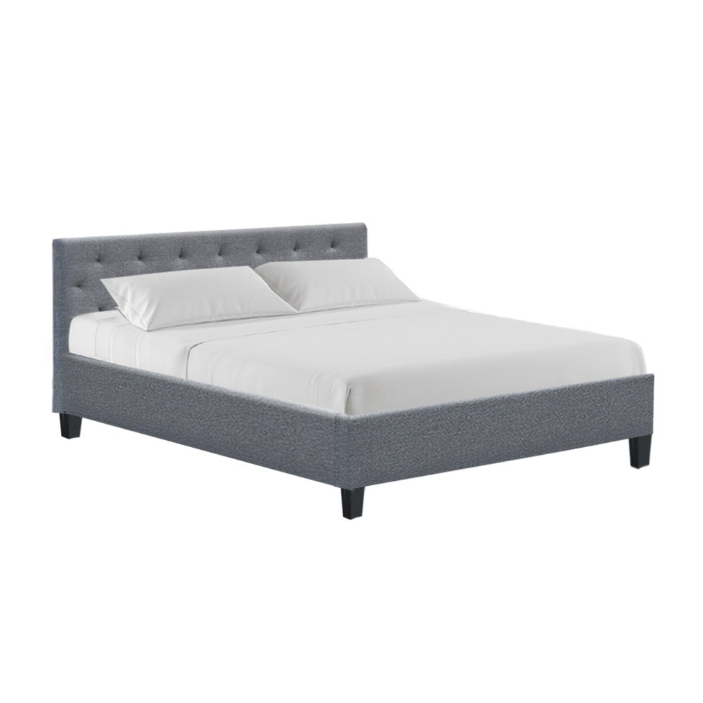Artiss Bed Frame Queen Size Grey VANKE - Cosy Abode