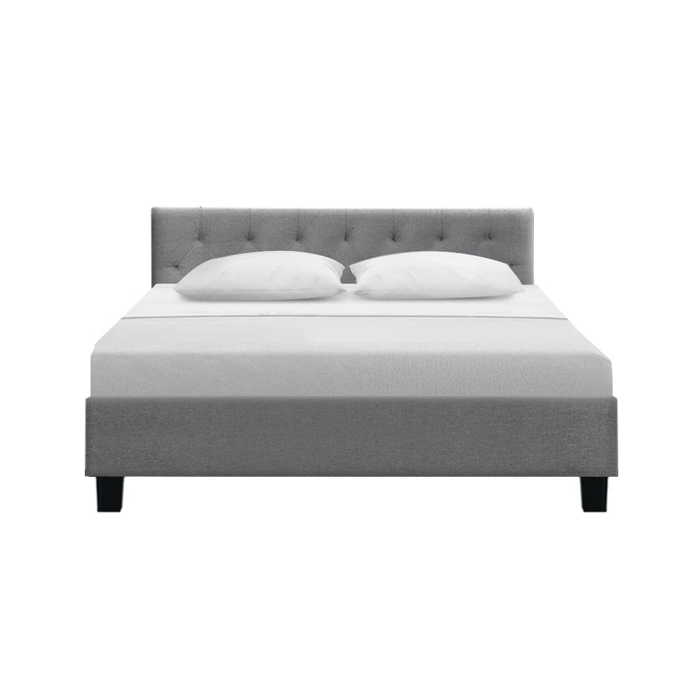 Artiss Bed Frame Queen Size Grey VANKE - Cosy Abode