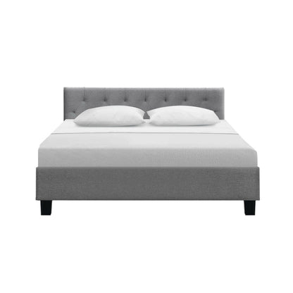 Artiss Bed Frame Queen Size Grey VANKE - Cosy Abode