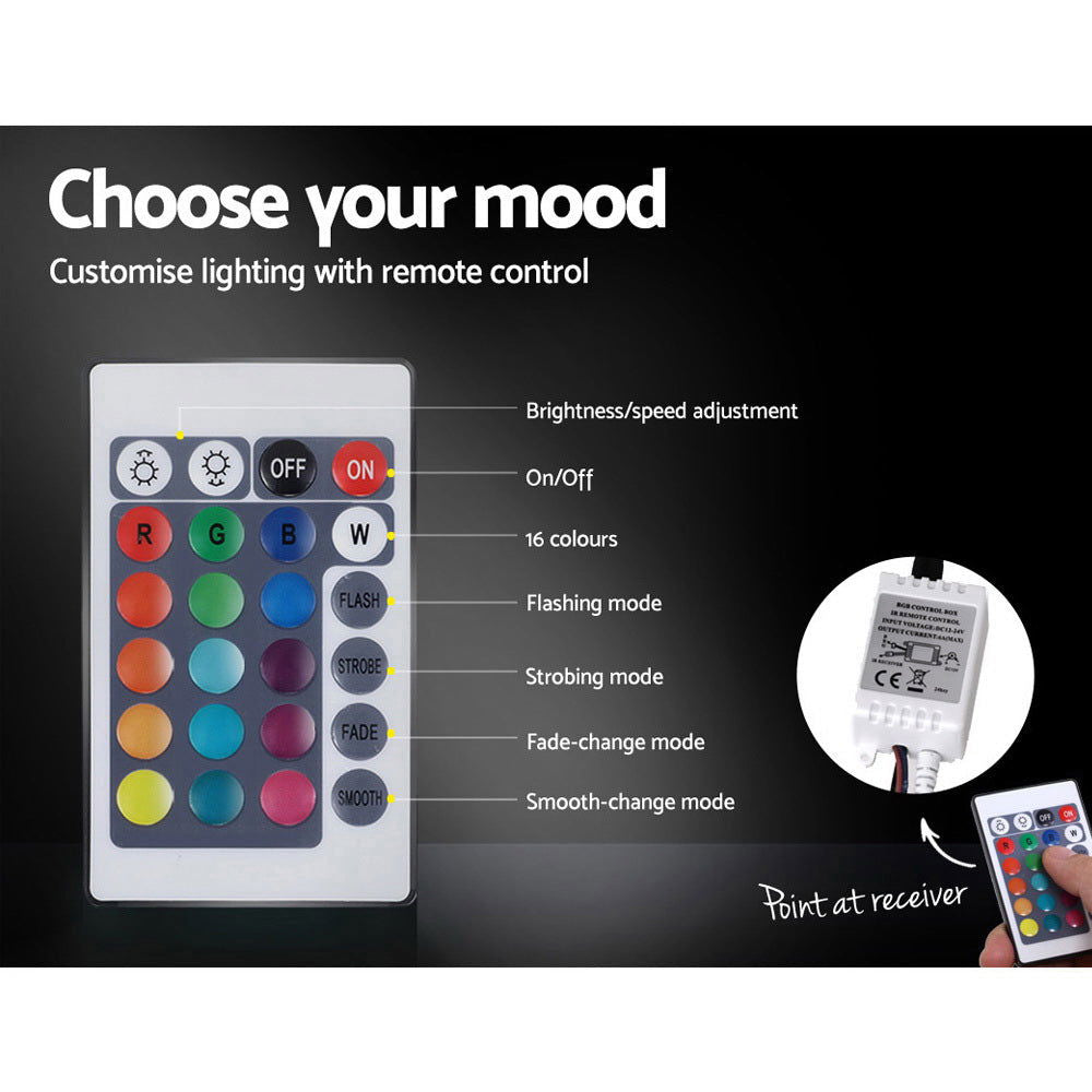 Artiss Bed Frame Queen Size LED Gas Lift Grey COLE - Cosy Abode