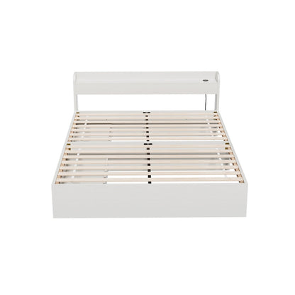 Artiss Bed Frame Queen Size Mattress Base wtih Charging Ports 2 Storage Drawers - Cosy Abode