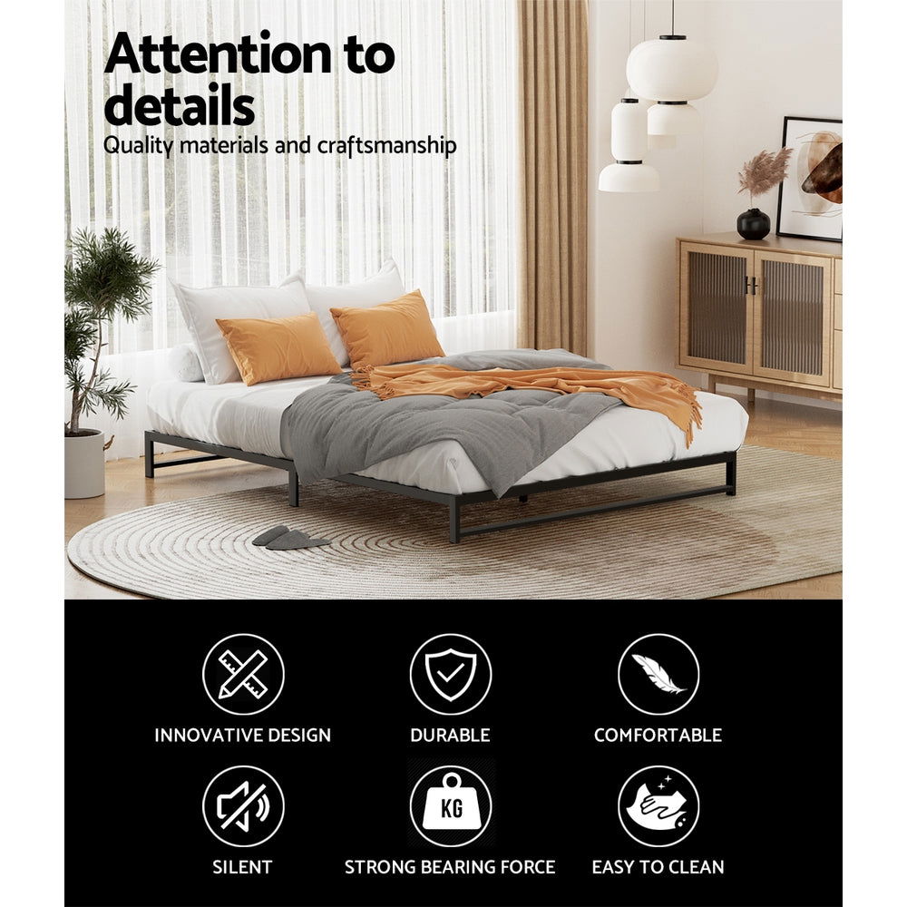 Artiss Bed Frame Queen Size Metal BERU - Cosy Abode