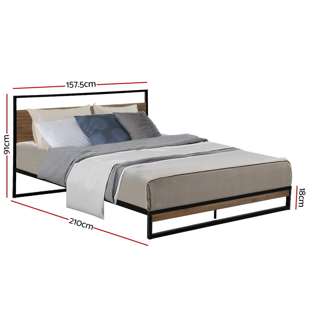 Artiss Bed Frame Queen Size Metal Frame DANE - Cosy Abode