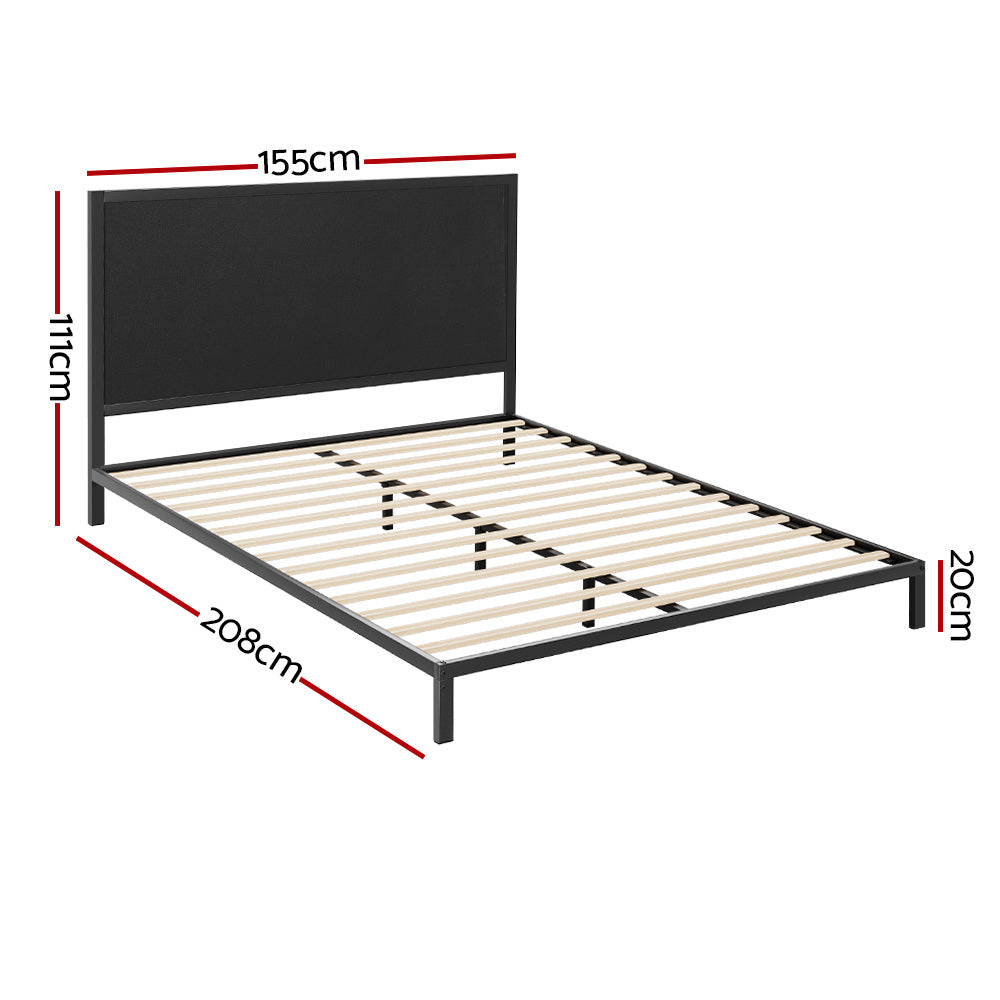 Artiss Bed Frame Queen Size Metal Frame PADA - Cosy Abode