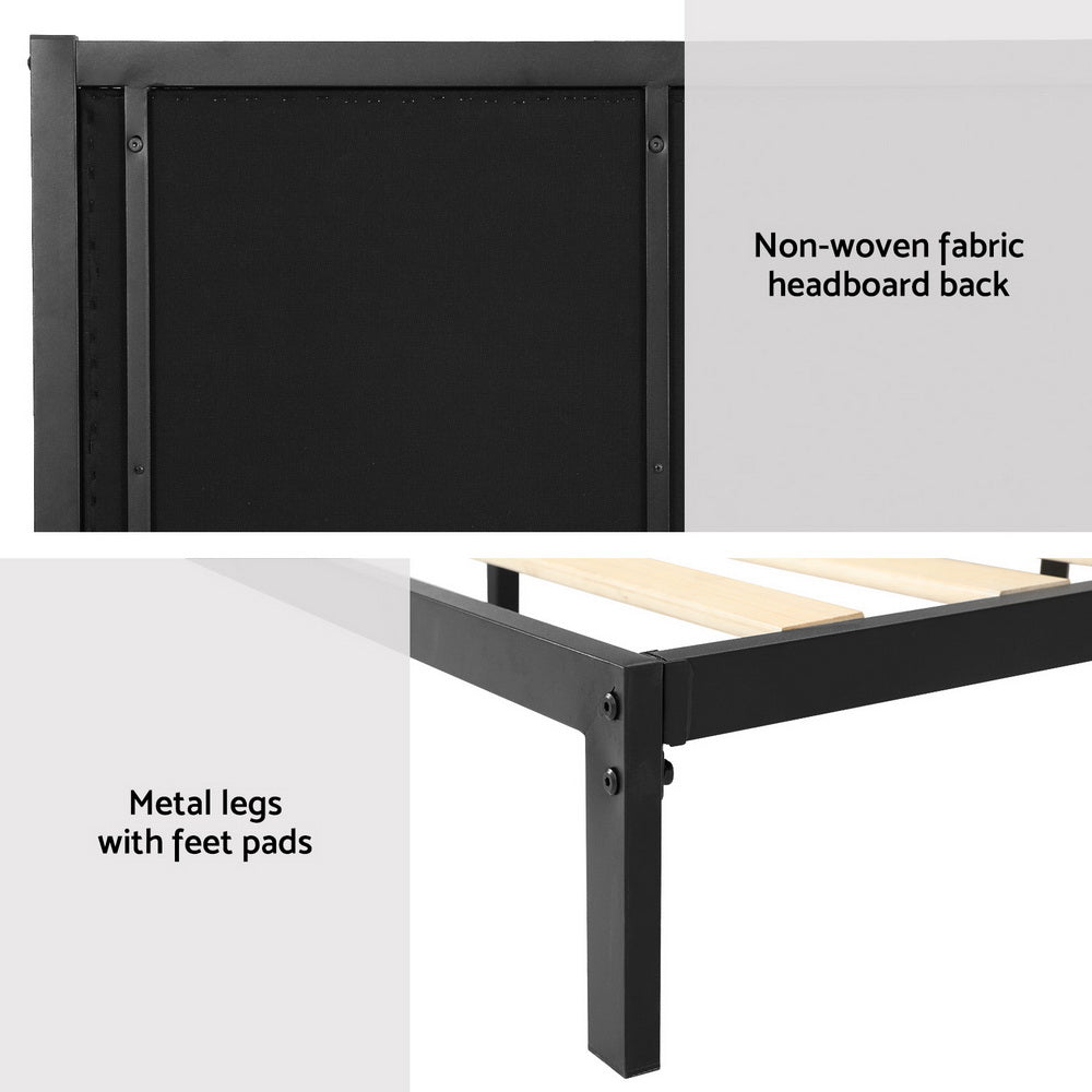 Artiss Bed Frame Queen Size Metal Frame PADA - Cosy Abode