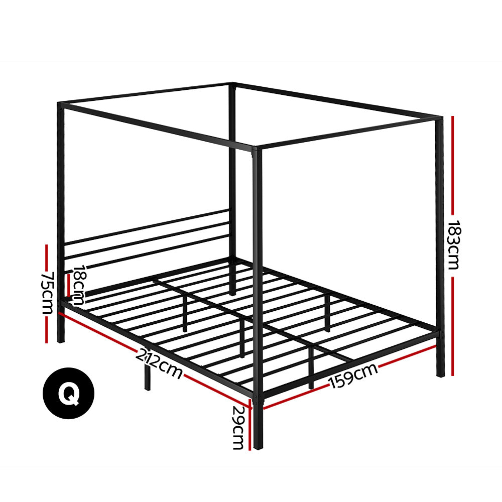 Artiss Bed Frame Queen Size Metal Frame POCHY - Cosy Abode