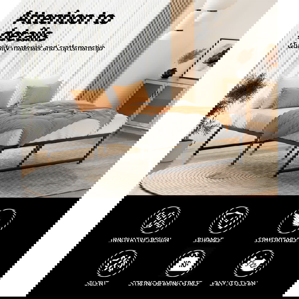 Artiss Bed Frame Queen Size Metal Frame TINO - Cosy Abode