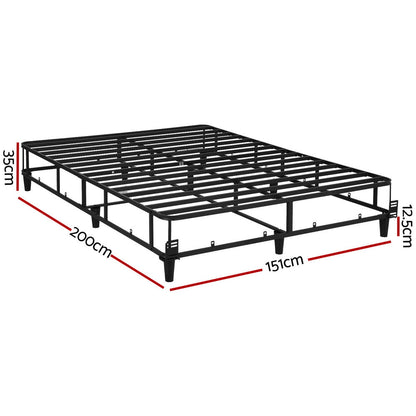 Artiss Bed Frame Queen Size Metal Grey MASON - Cosy Abode