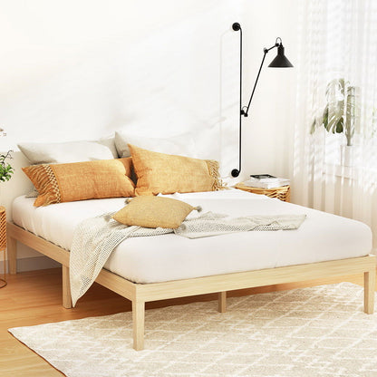Artiss Bed Frame Queen Size Wooden Base Mattress Platform Timber Pine BRUNO - Cosy Abode