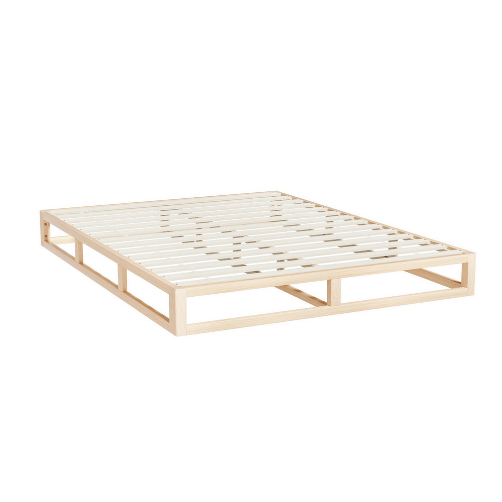 Artiss Bed Frame Queen Size Wooden Base Mattress Platform Timber Pine KALAM - Cosy Abode