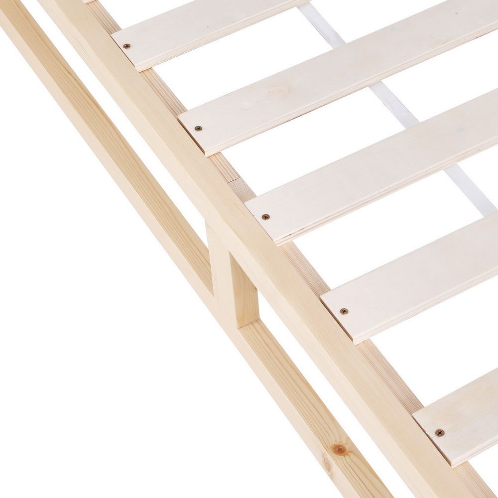 Artiss Bed Frame Queen Size Wooden Base Mattress Platform Timber Pine KALAM - Cosy Abode