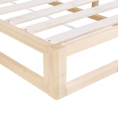 Artiss Bed Frame Queen Size Wooden Base Mattress Platform Timber Pine KALAM - Cosy Abode