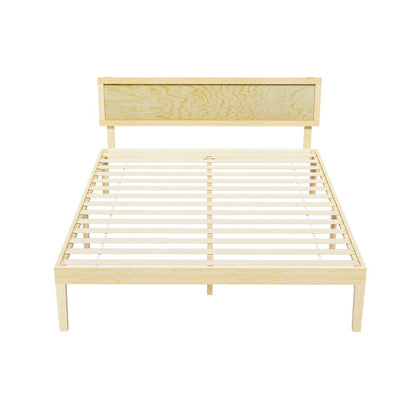 Artiss Bed Frame Queen Size Wooden Base Mattress Platform Timber Pine YUMI - Cosy Abode