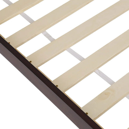Artiss Bed Frame Queen Size Wooden Base Mattress Platform Timber Walnut VISE - Cosy Abode
