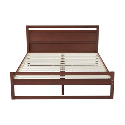 Artiss Bed Frame Queen Size Wooden Walnut WITTON - Cosy Abode