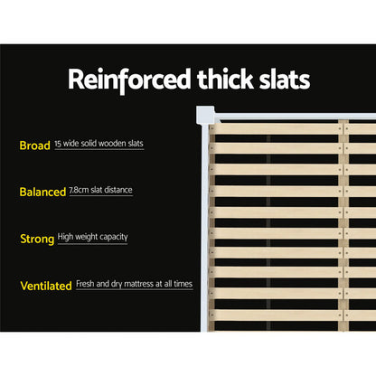 Artiss Bed Frame Queen Size Wooden White RIO - Cosy Abode