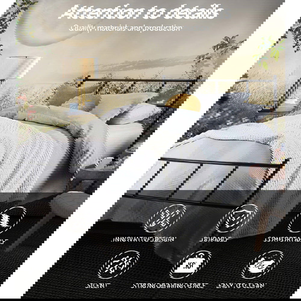 Artiss Bed Frame Single Metal Bed Frames SOL - Cosy Abode