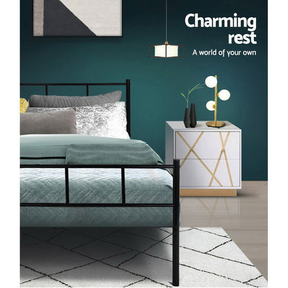 Artiss Bed Frame Single Metal Bed Frames SOL - Cosy Abode