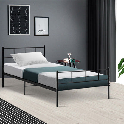 Artiss Bed Frame Single Metal Bed Frames SOL - Cosy Abode
