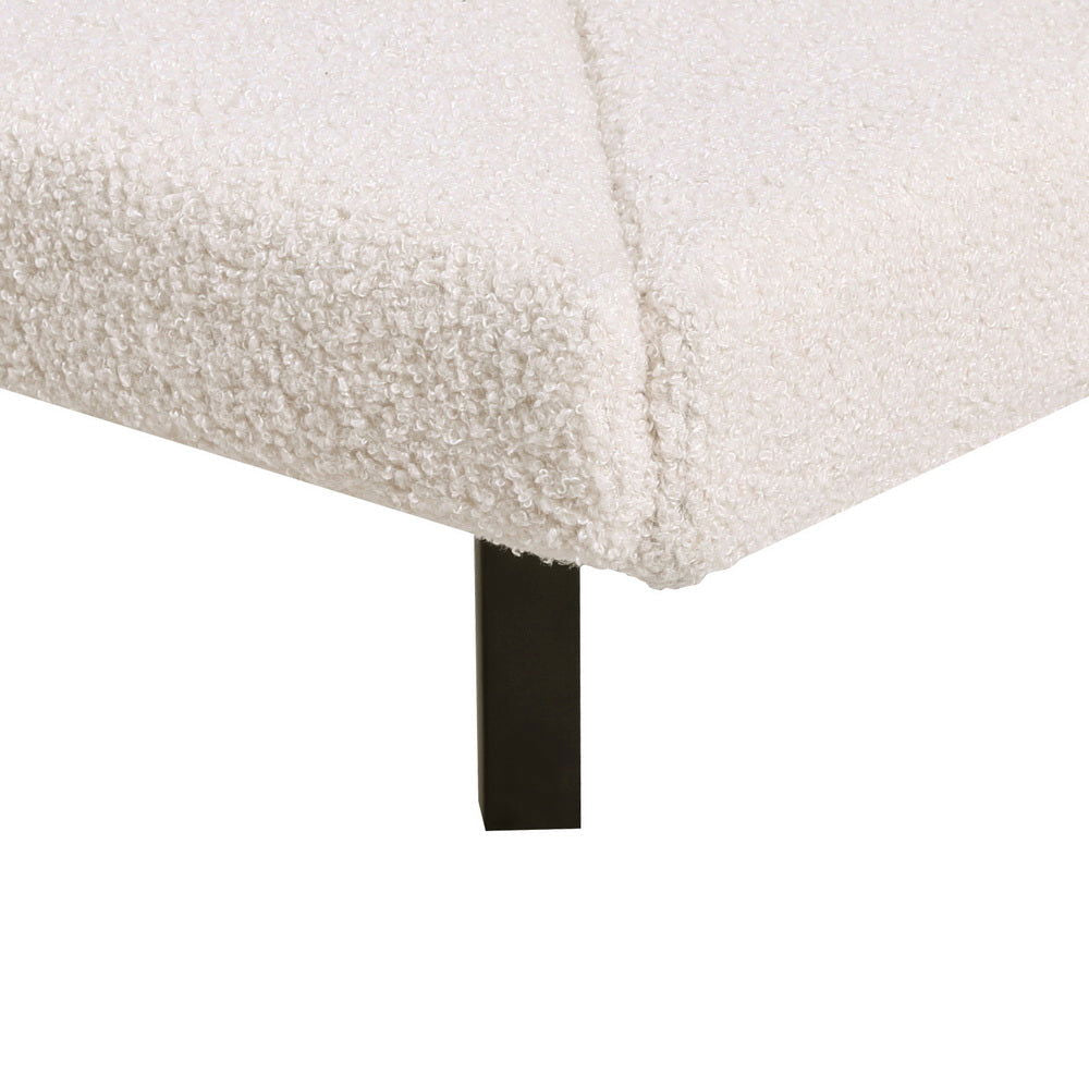 Artiss Bed Frame Single Size Boucle Beige SASA - Cosy Abode
