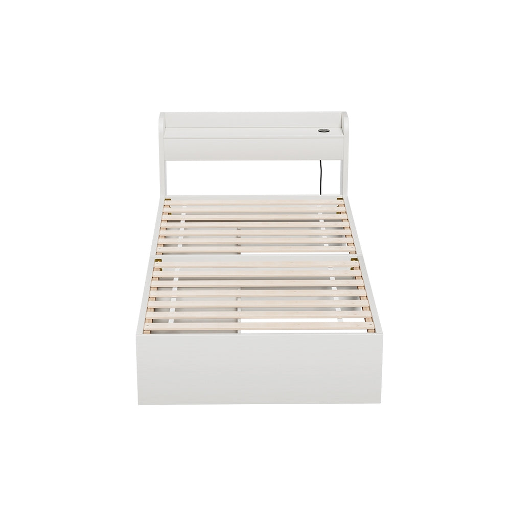 Artiss Bed Frame Single Size Mattress Base wtih Charging Ports 2 Storage Drawers - Cosy Abode