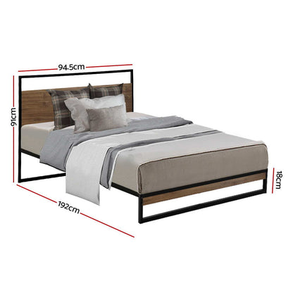 Artiss Bed Frame Single Size Metal Frame DANE - Cosy Abode