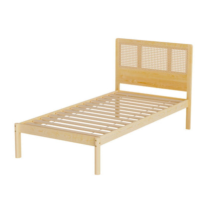 Artiss Bed Frame Single Size Rattan Wooden RITA - Cosy Abode