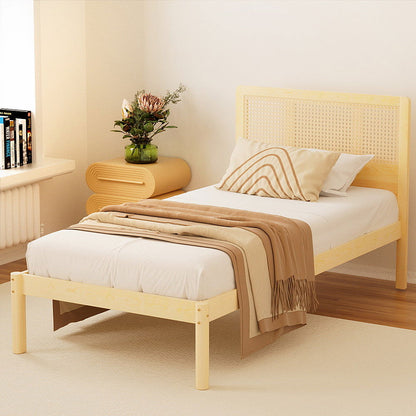 Artiss Bed Frame Single Size Rattan Wooden RITA - Cosy Abode