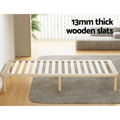 Artiss Bed Frame Single Size Wooden Base Mattress Platform Timber Pine AMBA - Cosy Abode
