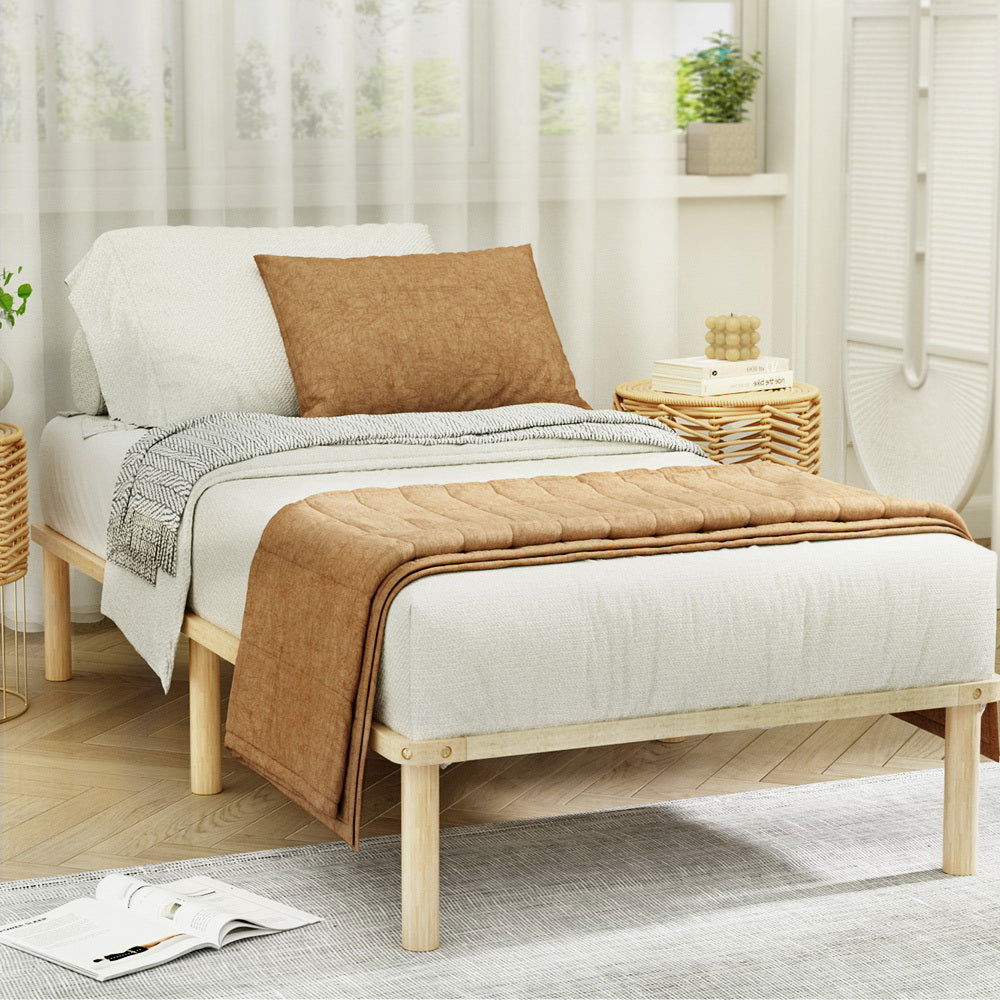Artiss Bed Frame Single Size Wooden Base Mattress Platform Timber Pine AMBA - Cosy Abode
