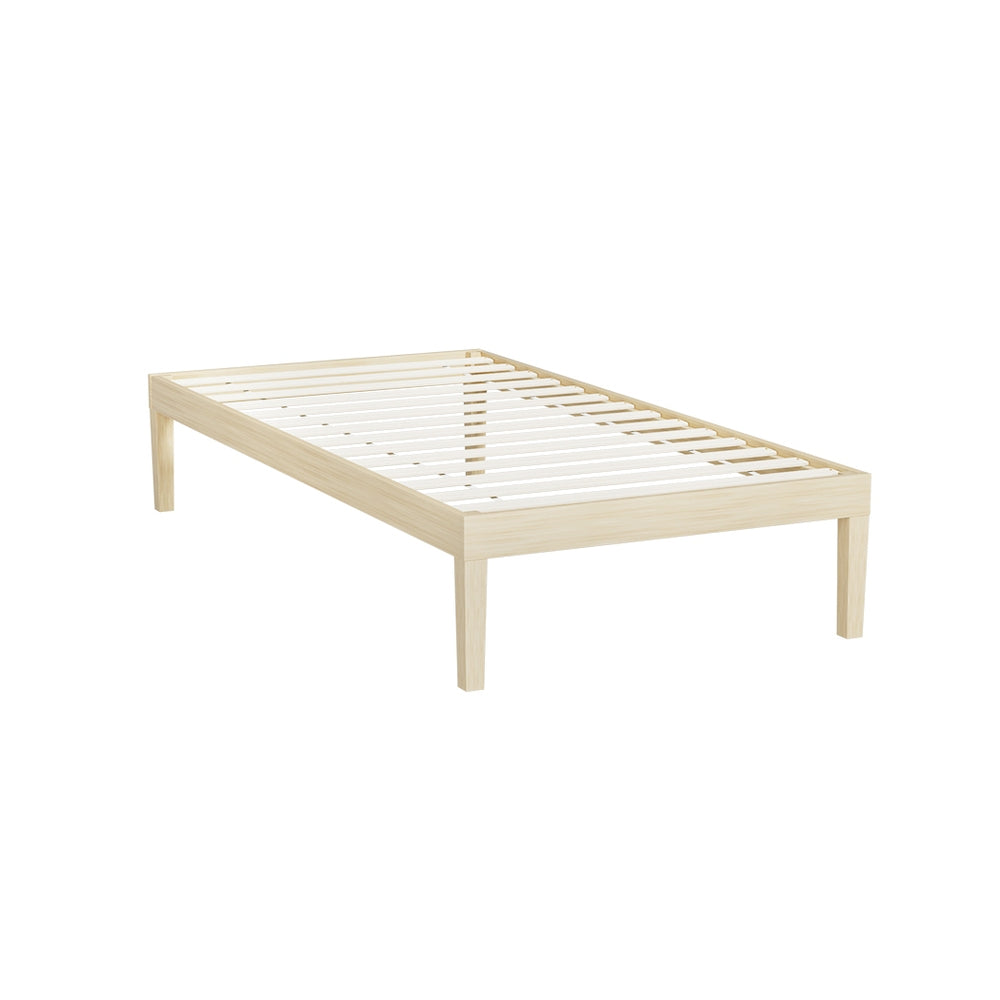 Artiss Bed Frame Single Size Wooden Base Mattress Platform Timber Pine BRUNO - Cosy Abode