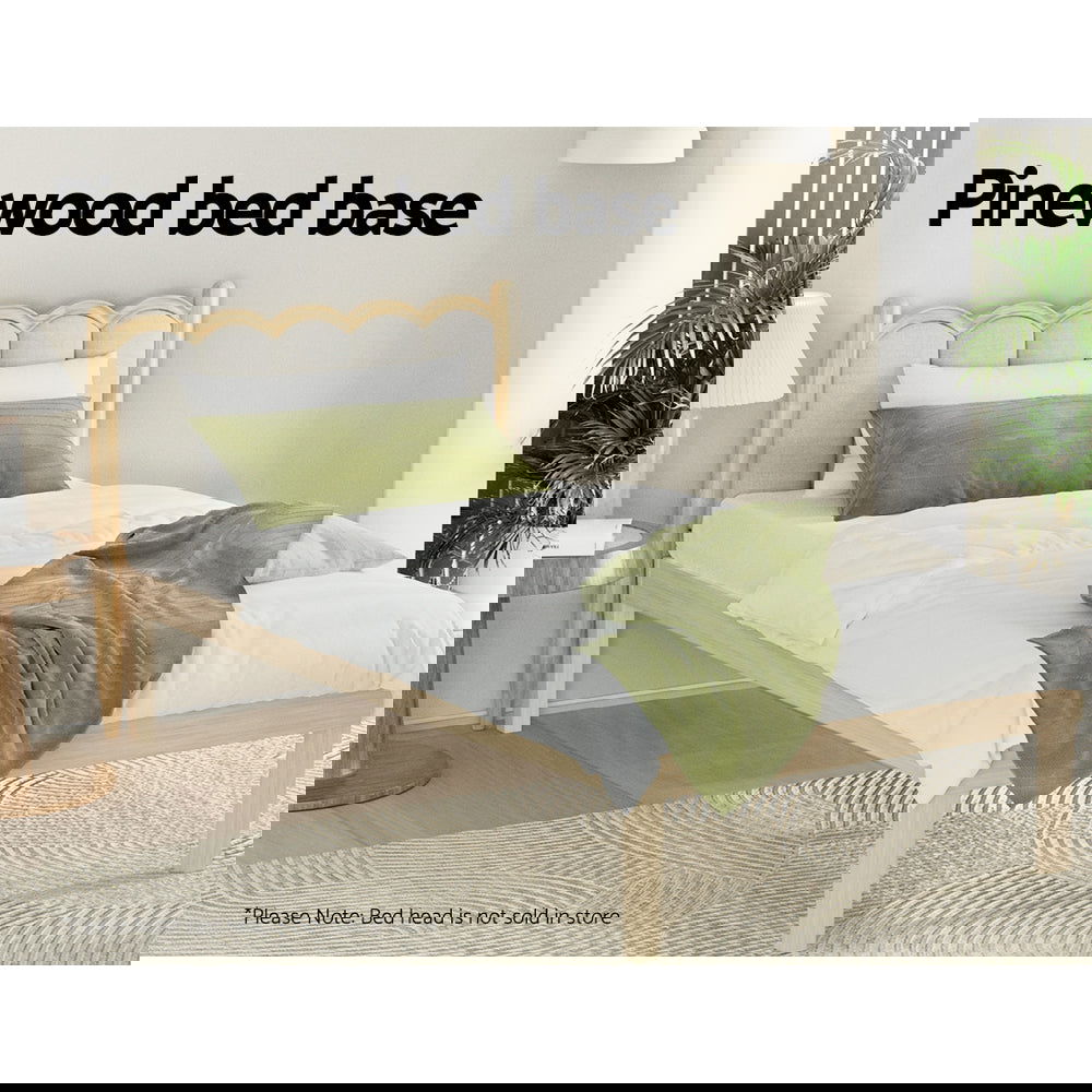 Artiss Bed Frame Single Size Wooden Base Mattress Platform Timber Pine BRUNO - Cosy Abode