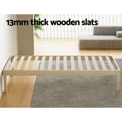 Artiss Bed Frame Single Size Wooden Base Mattress Platform Timber Pine BRUNO - Cosy Abode