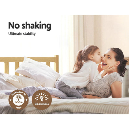 Artiss Bed Frame Single Size Wooden Oak SOFIE - Cosy Abode