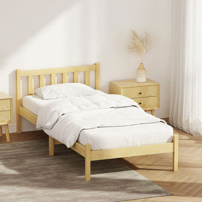 Artiss Bed Frame Single Size Wooden Oak SOFIE - Cosy Abode