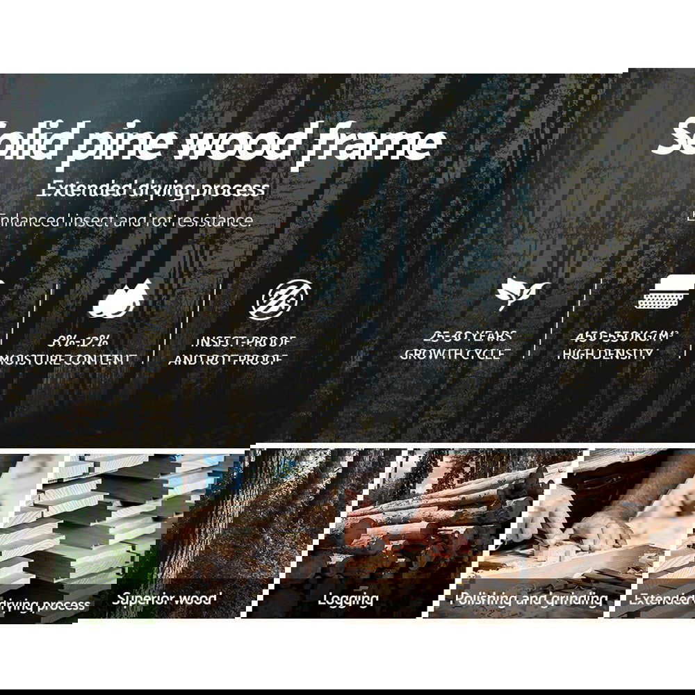 Artiss Bed Frame Single Size Wooden White PONY - Cosy Abode