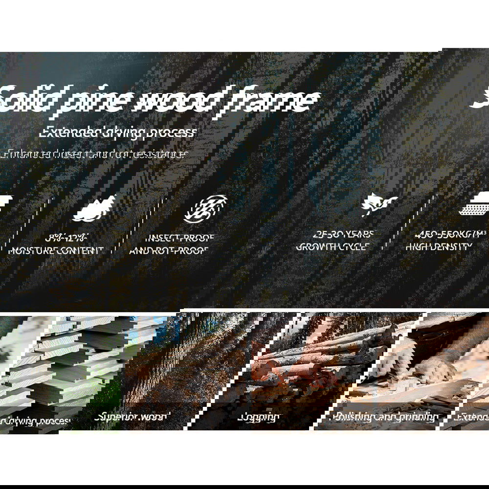 Artiss Bed Frame Single Size Wooden White RIO - Cosy Abode